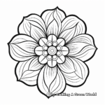 Printable Abstract Zinnia Coloring Pages for Artists 2