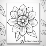 Printable Abstract Zinnia Coloring Pages for Artists 3