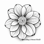 Printable Abstract Zinnia Coloring Pages for Artists 4