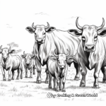Printable African Buffalo Herd Coloring Pages 2