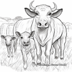 Printable African Buffalo Herd Coloring Pages 4