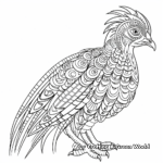 Printable and Intricate Tragopan Pheasant Coloring Pages 4