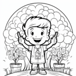 Printable Arbor Day Badges and Ribbons Coloring Pages 1