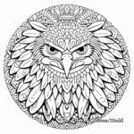 Printable Artistic Eagle Mandala Coloring Pages 1