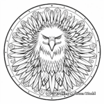 Printable Artistic Eagle Mandala Coloring Pages 3
