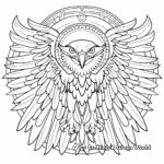 Printable Artistic Eagle Mandala Coloring Pages 4