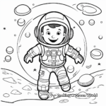 Printable Astronaut in Space with Gravity Coloring Pages 3