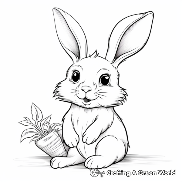 Baby Bunny Coloring Pages - Free &amp; Printable!