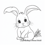 Printable Baby Bunny With Carrot Coloring Pages 2
