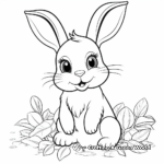 Printable Baby Bunny With Carrot Coloring Pages 3