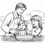 Páginas para colorear imprimibles del certificado de bautismo 3