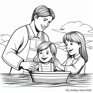Printable Baptism Certificate Coloring Pages 3