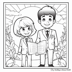 Printable Baptism Certificate Coloring Pages 4