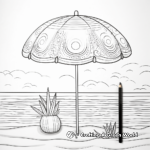 Printable Beach Umbrella Coloring Pages 1