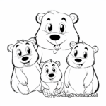 Printable Beaver Family Coloring Sheets 4
