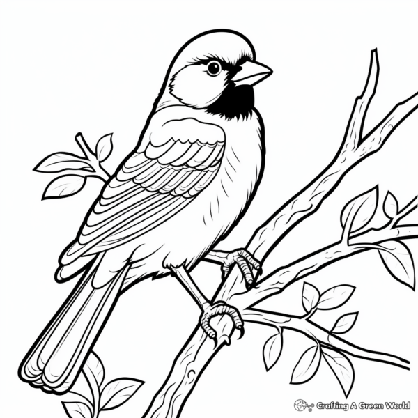 Black Capped Chickadee Coloring Pages - Free &amp; Printable!