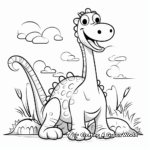 Printable Brontosaurus Coloring Pages for Schools 1