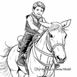 Printable Bull Riding Champion Coloring Pages 1
