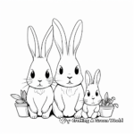Printable Bunny Friends Coloring Pages 1
