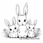 Printable Bunny Friends Coloring Pages 2