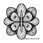 Printable Butterfly Mandala Coloring Pages for Adults 2