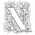 Printable Capital Letter N Coloring Pages 4