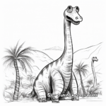 Printable Cartoon Brachiosaurus Coloring Pages 3