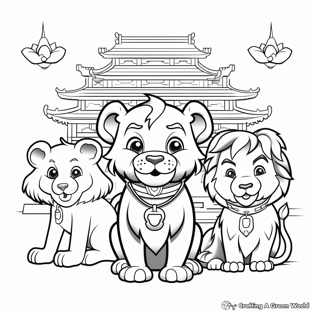 Printable Chinese New Year Animals 2023 Coloring Pages 2