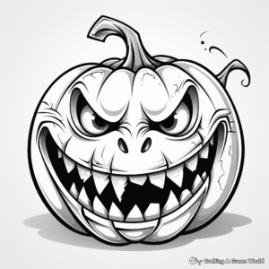 Printable Creepy Jack o Lantern Coloring Pages for Artists 4
