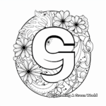 Printable Decorative Letter G Coloring Pages 2