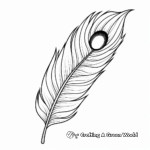 Printable Detailed Peacock Feather Coloring Sheets 2