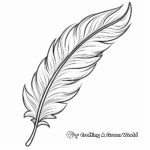 Printable Detailed Peacock Feather Coloring Sheets 4