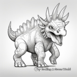 Printable Detailed Triceratops Coloring Pages for Adults 2