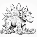 Printable Detailed Triceratops Coloring Pages for Adults 4