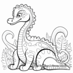 Printable Diplodocus Dinosaur Coloring Sheets 1