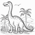 Printable Diplodocus Dinosaur Coloring Sheets 3