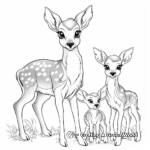 Printable Doe and Fawn Coloring Sheets 2