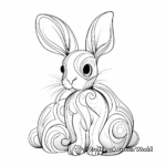 Printable Ethereal Bunny Coloring Pages for Artists 2