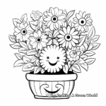 Printable Flower Arrangement Coloring Pages for Adults 3