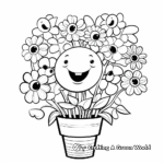 Printable Flower Arrangement Coloring Pages for Adults 4