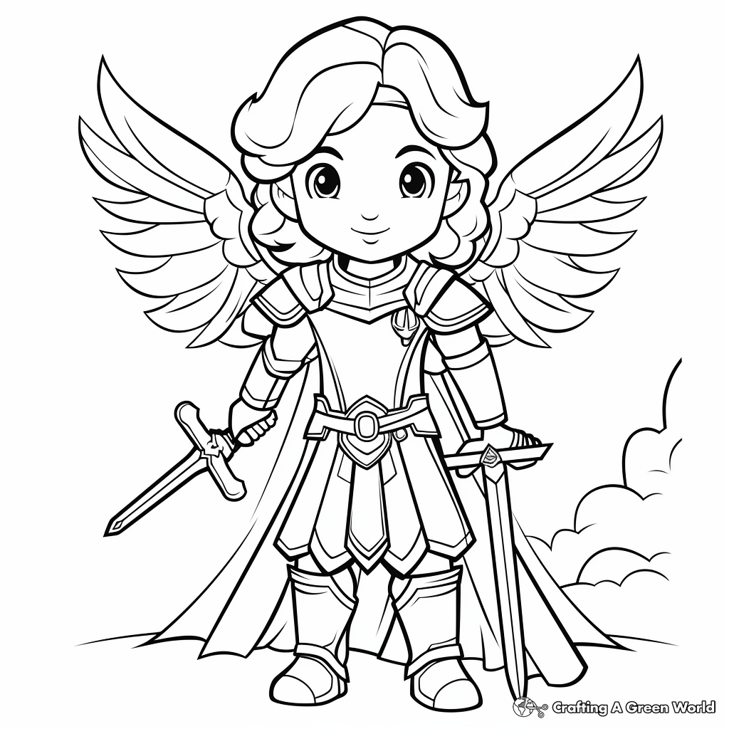 Printable Gabriel the Archangel Coloring Pages 2