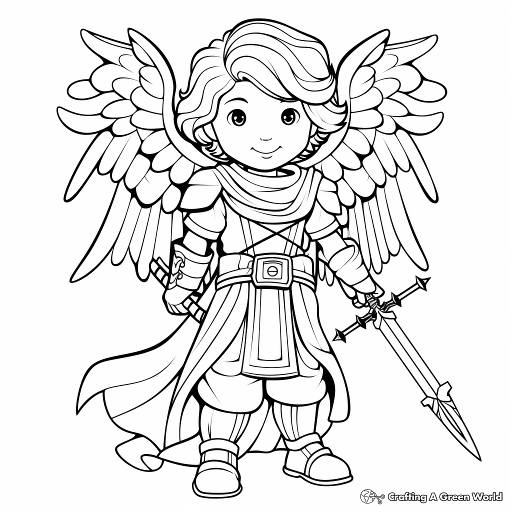 Printable Gabriel the Archangel Coloring Pages 3