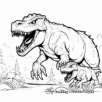 Printable Giganotosaurus and T Rex Coloring Pages for Artists 4
