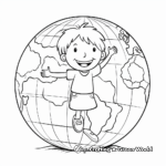 Printable Globe Sphere Coloring Pages 3