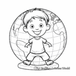 Printable Globe Sphere Coloring Pages 4