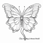 Printable Half Butterfly, Half Dahlia Coloring Pages 1