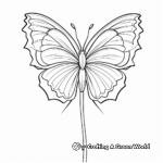Printable Half Butterfly, Half Dahlia Coloring Pages 2