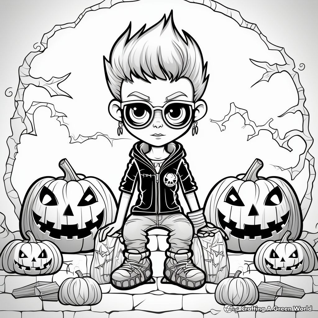 Printable Halloween Prep Coloring Pages 3