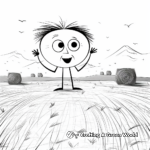 Printable Hay in the Field Coloring Pages for Artists 1