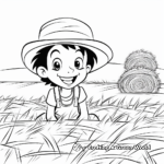 Printable Hay in the Field Coloring Pages for Artists 2
